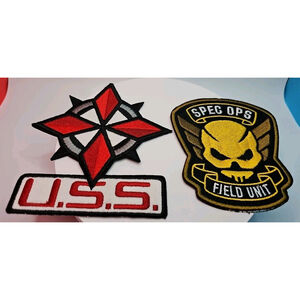 Resident Evil Spec Ops Field Unit & USS Umbrella Security Service Patches